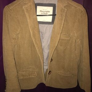 Abercrombie & Fitch 3/4 Sleeve Corduroy Blazer